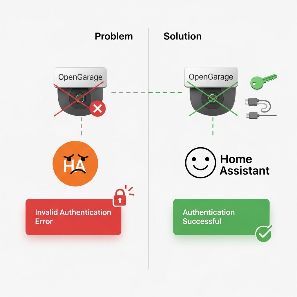 How to Fix OpenGarage Home Assistant Integration Invalid Authentication Error